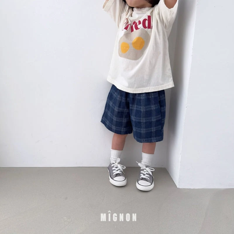Mignon - Korean Children Fashion - #childofig - Check Denim Pants - 9