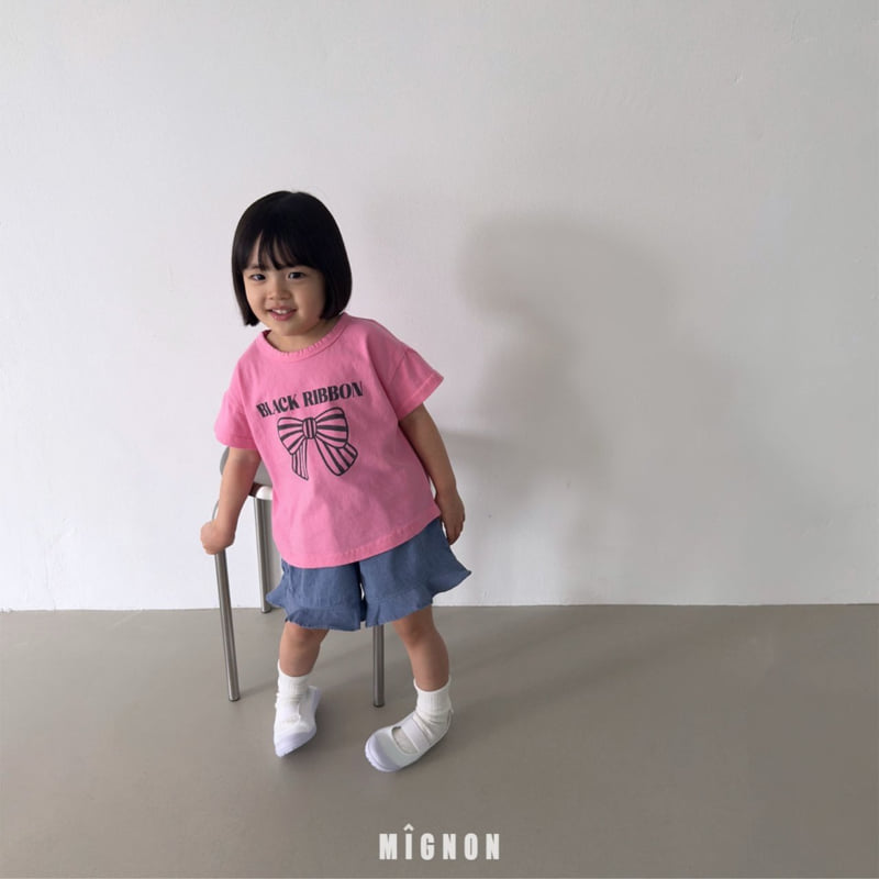 Mignon - Korean Children Fashion - #childrensboutique - Black Ribbon Tee - 8