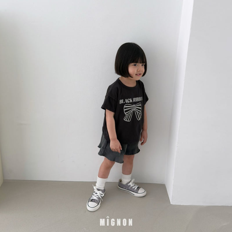 Mignon - Korean Children Fashion - #discoveringself - Black Ribbon Tee - 10