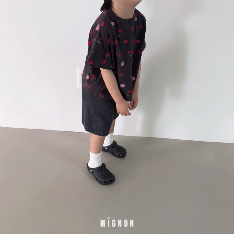 Mignon - Korean Children Fashion - #kidsshorts - Strawberry Tee - 10