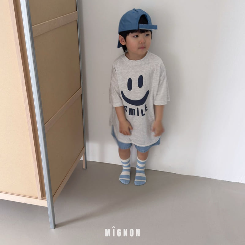 Mignon - Korean Children Fashion - #kidsshorts - Smile Long Tee - 8