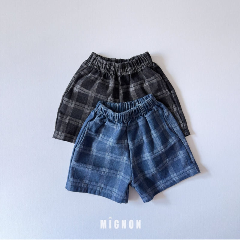 Mignon - Korean Children Fashion - #kidsstore - Check Denim Pants
