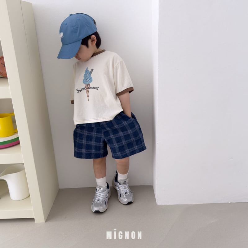 Mignon - Korean Children Fashion - #magicofchildhood - Check Denim Pants - 5