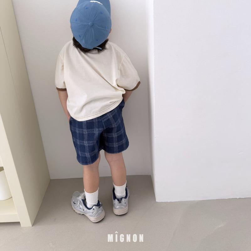 Mignon - Korean Children Fashion - #minifashionista - Check Denim Pants - 6