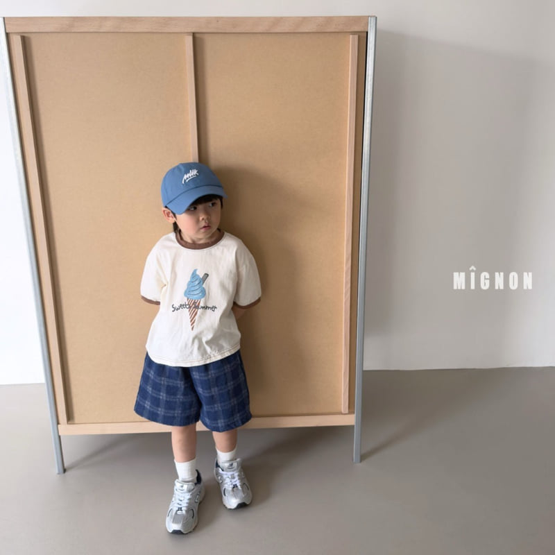 Mignon - Korean Children Fashion - #prettylittlegirls - Check Denim Pants - 7