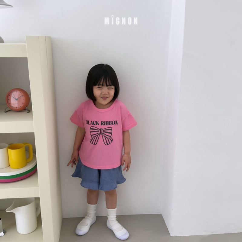 Mignon - Korean Children Fashion - #stylishchildhood - Black Ribbon Tee - 6