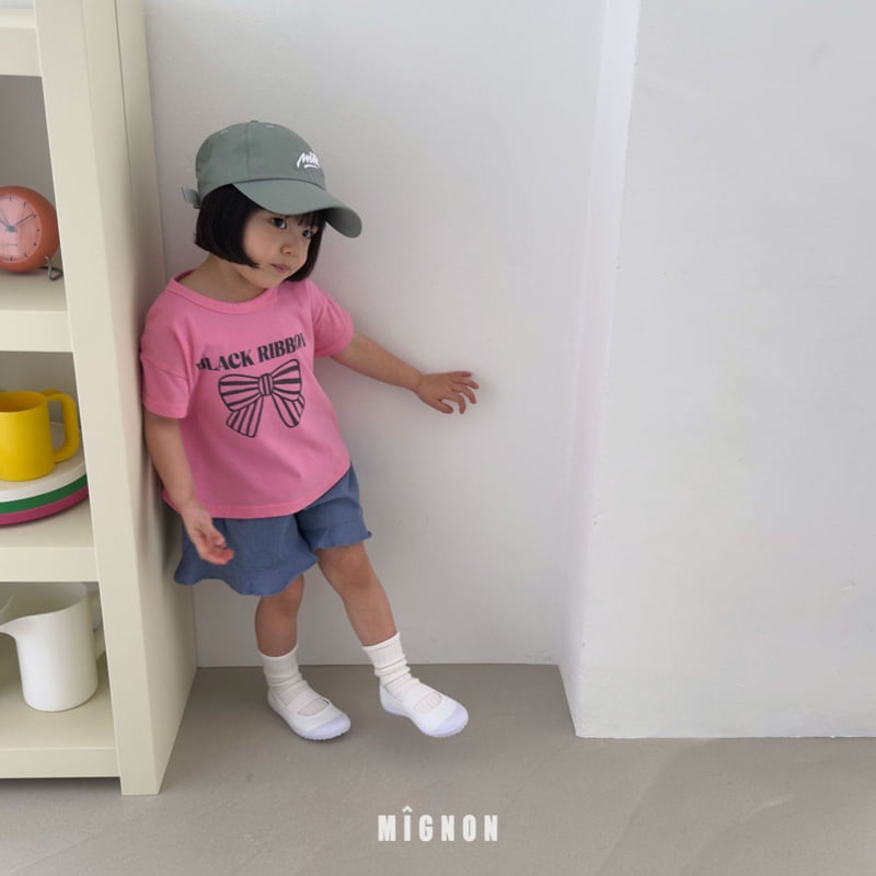Mignon - Korean Children Fashion - #prettylittlegirls - Black Ribbon Tee - 4