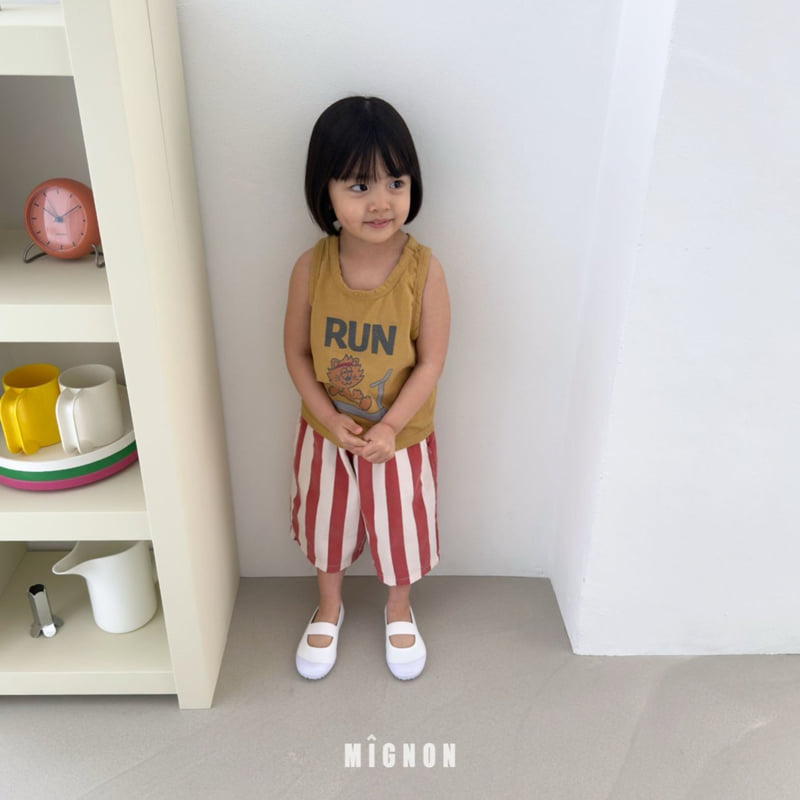 Mignon - Korean Children Fashion - #toddlerclothing - Running Sleeveless Tee - 8
