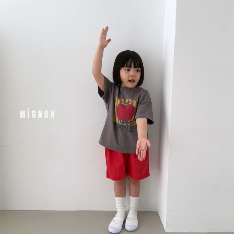 Mignon - Korean Children Fashion - #toddlerclothing - Apple Tee - 7