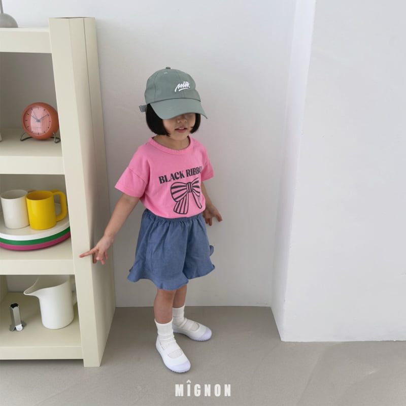 Mignon - Korean Children Fashion - #toddlerclothing - Black Ribbon Tee - 5