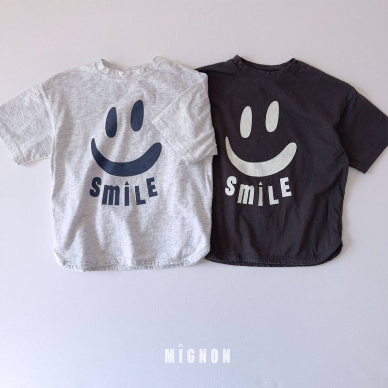 Mignon - Korean Children Fashion - #toddlerclothing - Smile Long Tee
