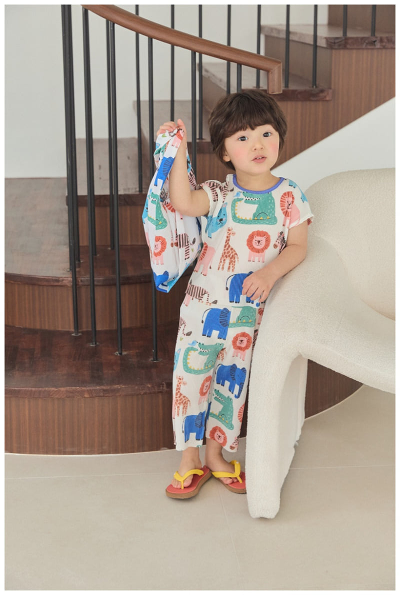 Mimico - Korean Children Fashion - #kidzfashiontrend - Pleated Top Bottom Set - 4