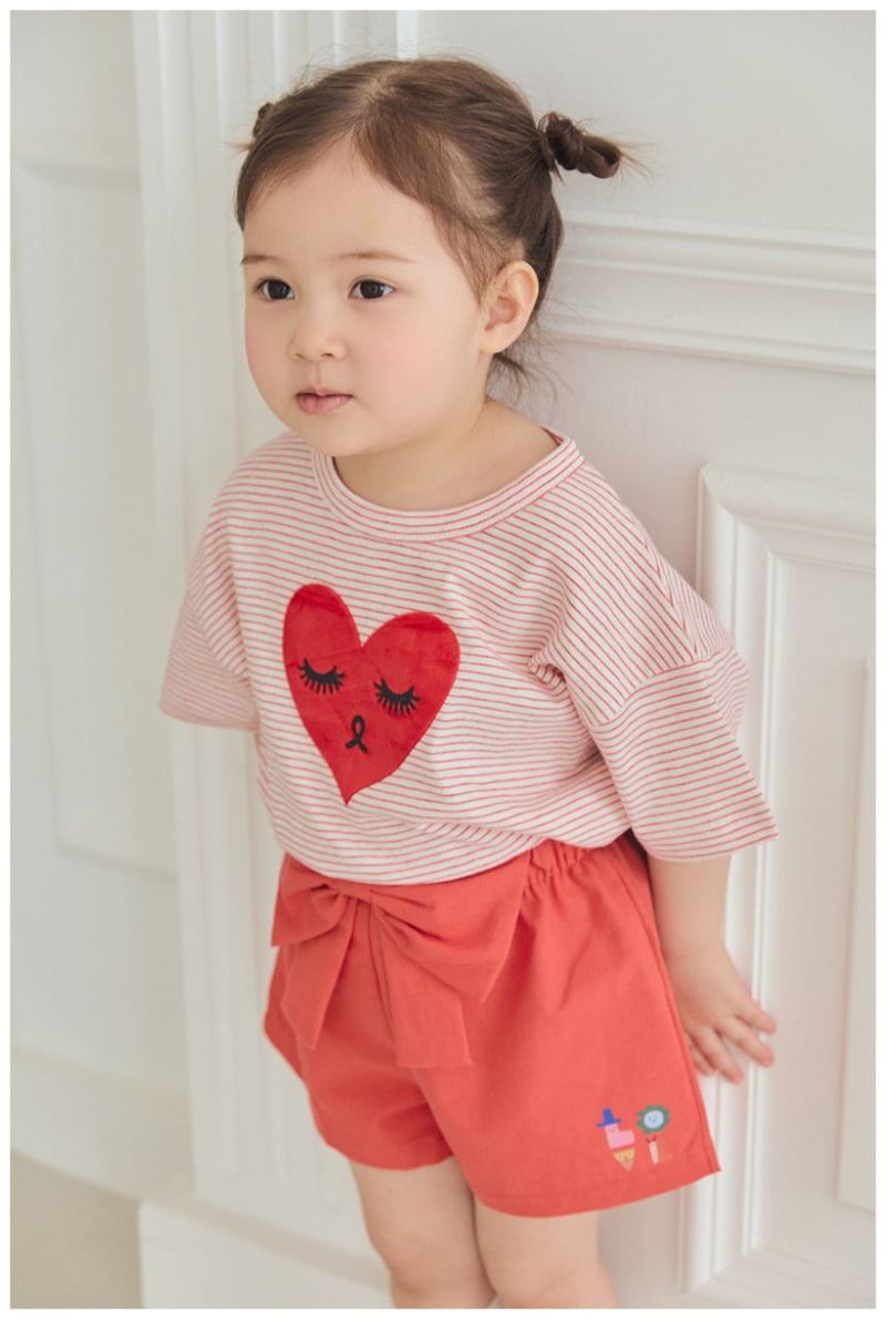 Mimico - Korean Children Fashion - #kidsshorts - Heart Tee - 7