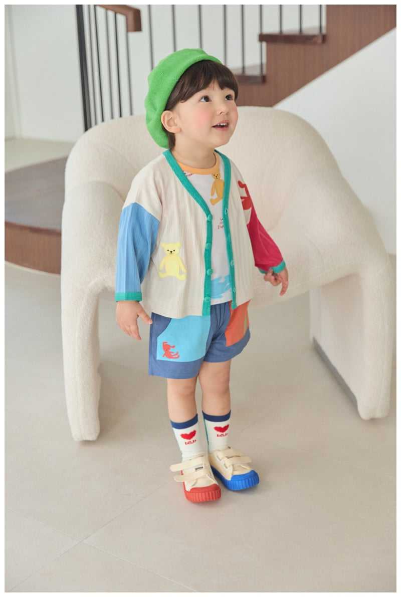 Mimico - Korean Children Fashion - #kidsshorts - Bear Cardigan - 2
