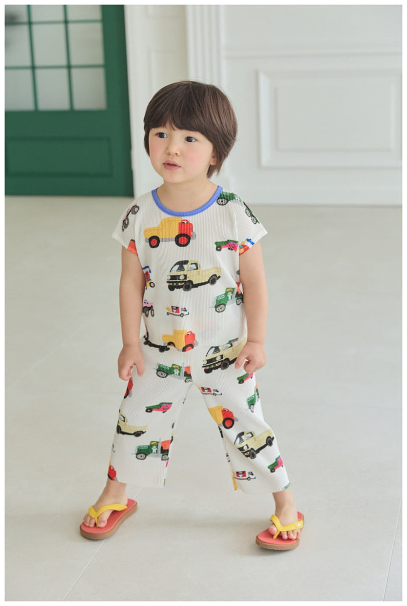 Mimico - Korean Children Fashion - #kidsstore - Pleated Top Bottom Set - 2