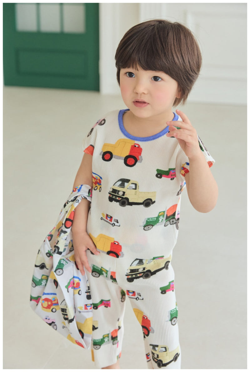 Mimico - Korean Children Fashion - #kidzfashiontrend - Pleated Top Bottom Set - 3