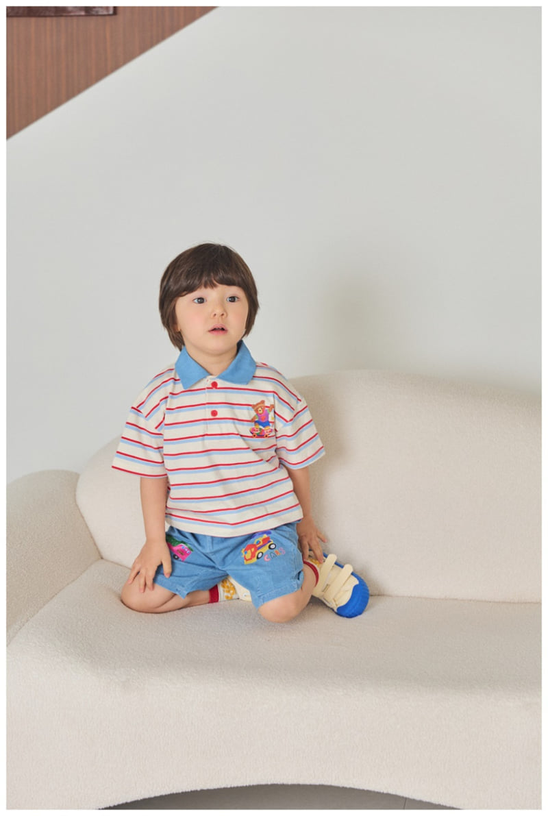 Mimico - Korean Children Fashion - #minifashionista - Board Bear Tee - 2