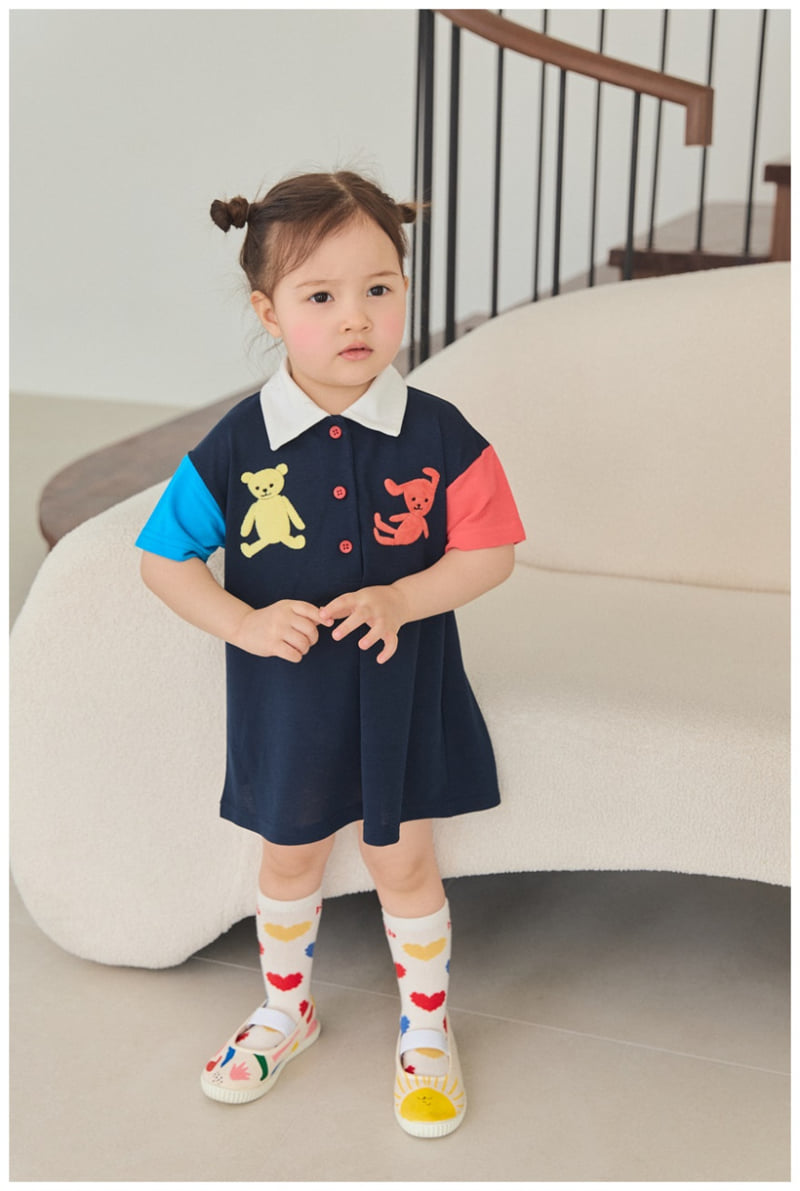 Mimico - Korean Children Fashion - #prettylittlegirls - Bear One-piece - 5