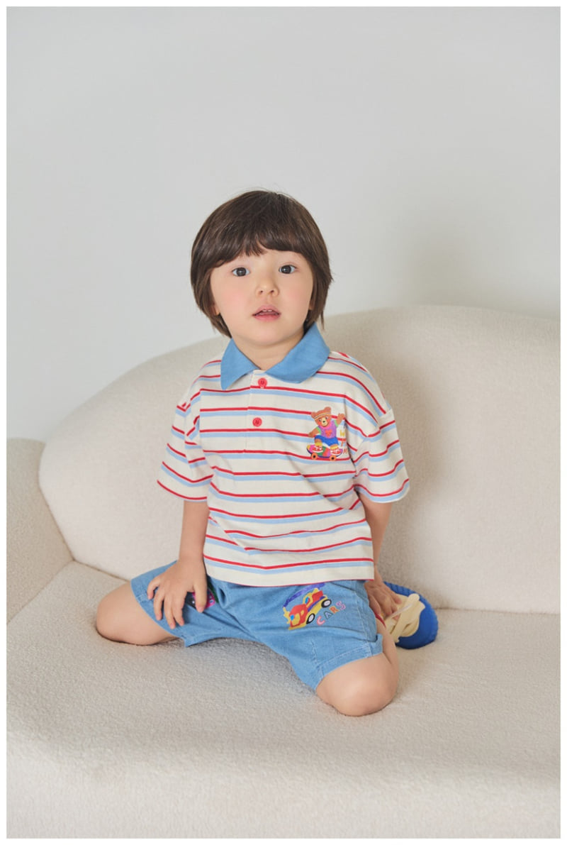 Mimico - Korean Children Fashion - #prettylittlegirls - Board Bear Tee - 3