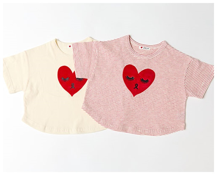 Mimico - Korean Children Fashion - #stylishchildhood - Heart Tee