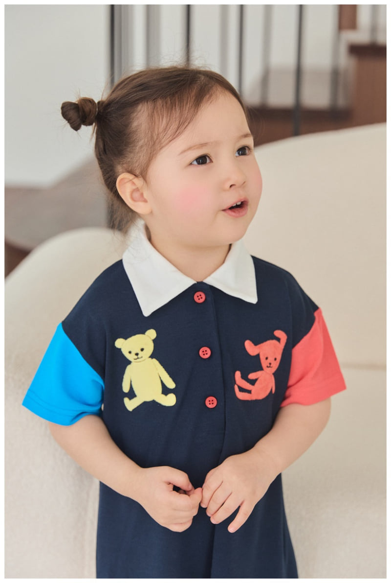 Mimico - Korean Children Fashion - #todddlerfashion - Bear One-piece - 6