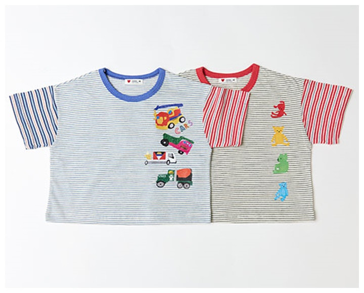 Mimico - Korean Children Fashion - #todddlerfashion - Car Bear Stripe Tee