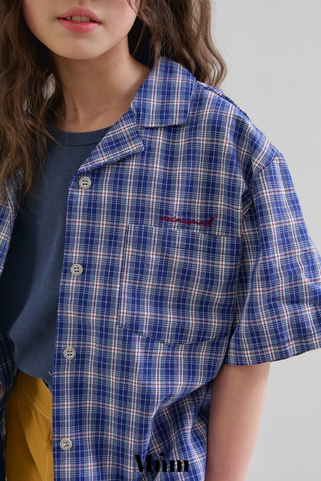Minimal - Korean Children Fashion - #Kfashion4kids - Short Sleeve Check Shirt - 9