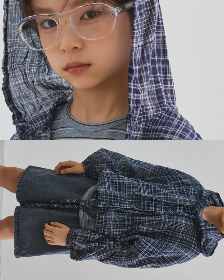 Minimal - Korean Children Fashion - #childrensboutique - Check Hood Shirt Jacket - 3
