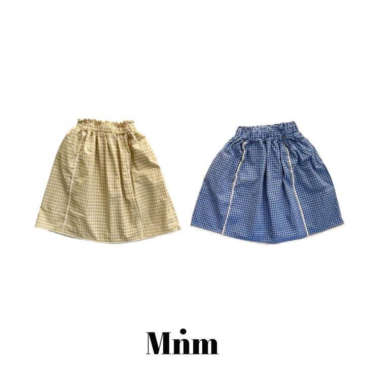 Minimal - Korean Children Fashion - #childrensboutique - Check Lace Skirt
