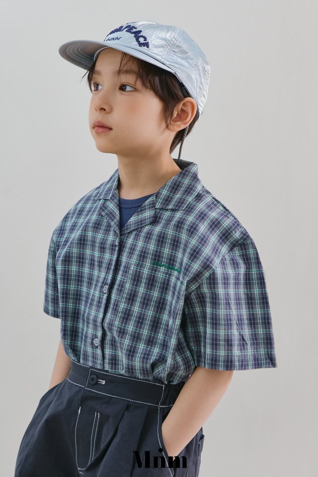 Minimal - Korean Children Fashion - #kidsstore - Short Sleeve Check Shirt - 7