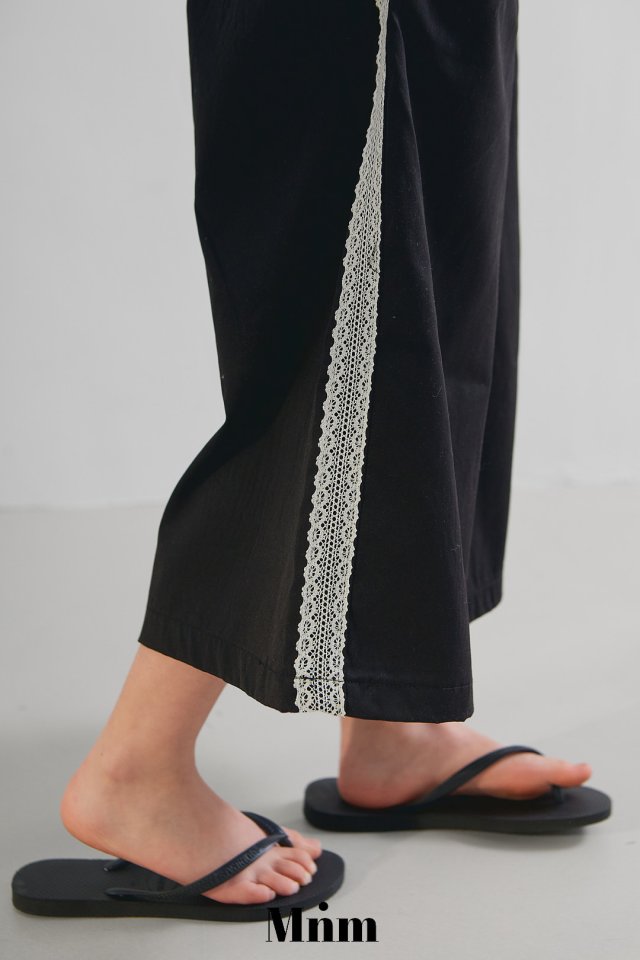 Minimal - Korean Children Fashion - #todddlerfashion - Lace Track Pants - 8