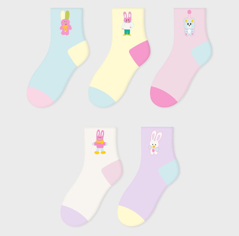 Miso - Korean Baby Fashion - #onlinebabyshop - Sol La Si Do Socks Set - 4
