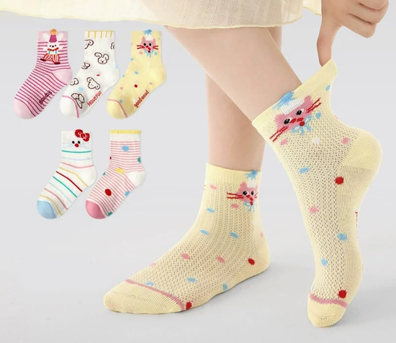 Miso - Korean Baby Fashion - #babyboutique - Color Ping Socks Set - 3