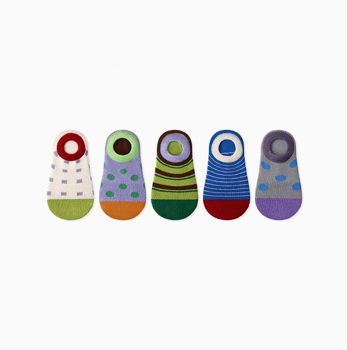 Miso - Korean Baby Fashion - #babyclothing - Dot Striped Socks Set - 2