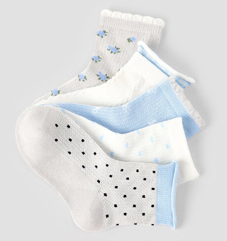Miso - Korean Baby Fashion - #babyfever - Purple Blue Socks Set - 10