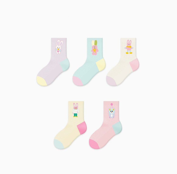 Miso - Korean Baby Fashion - #babyfever - Color Ping Socks Set - 7