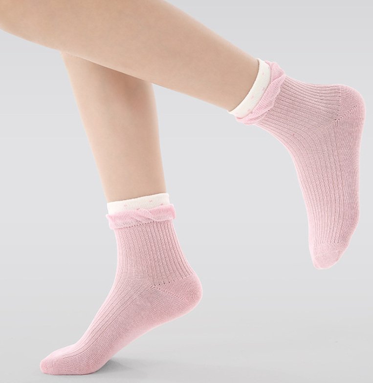 Miso - Korean Baby Fashion - #babyfever - Pink Ring Socks Set - 6