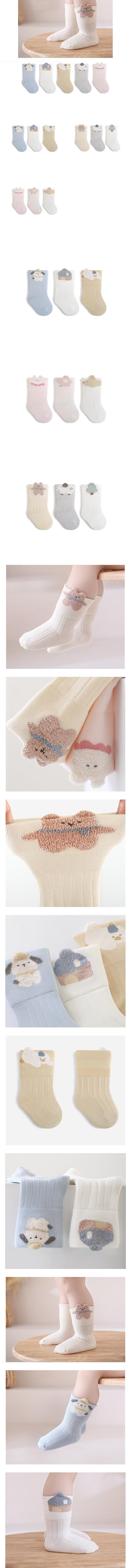 Miso - Korean Baby Fashion - #babygirlfashion - Boucle Point Socks Set