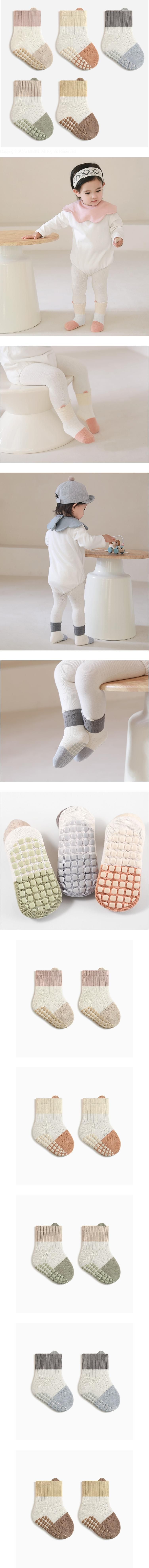 Miso - Korean Baby Fashion - #babygirlfashion - Step Color Block Socks