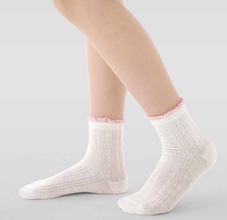 Miso - Korean Baby Fashion - #babygirlfashion - Pink Ring Socks Set - 7