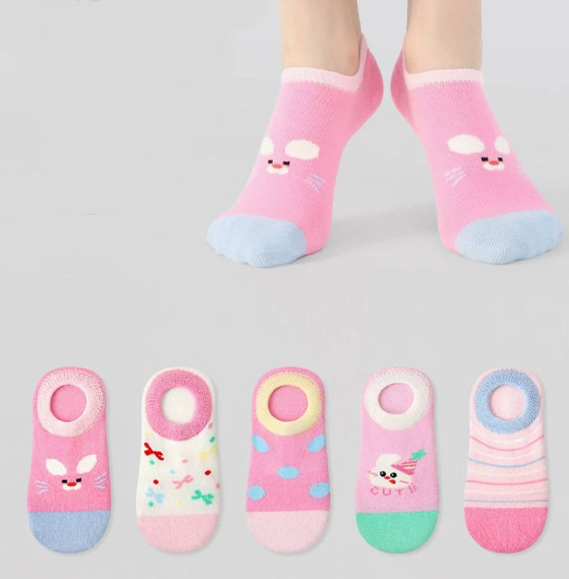 Miso - Korean Baby Fashion - #babygirlfashion - Pink Bunny Socks Set - 3