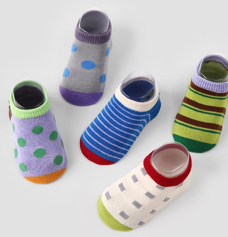 Miso - Korean Baby Fashion - #babylifestyle - Dot Striped Socks Set - 6