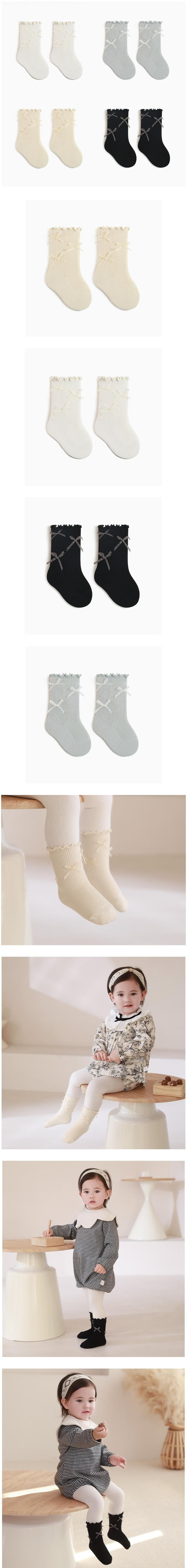 Miso - Korean Baby Fashion - #babyootd - Ballerina Ribbon Socks