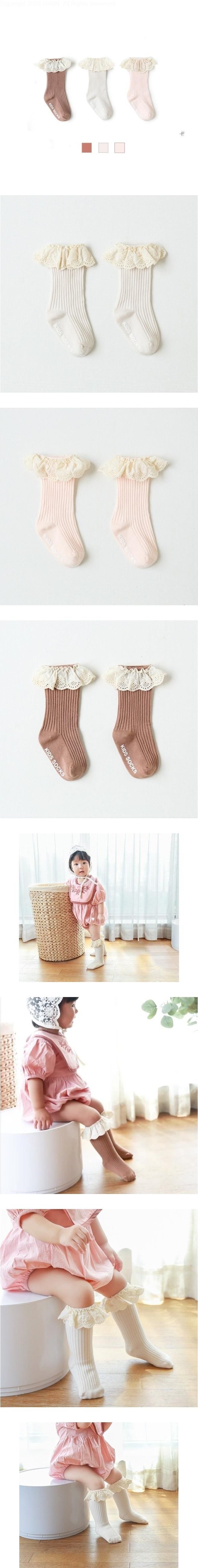 Miso - Korean Baby Fashion - #babyoutfit - Cotton Lace Half Tights