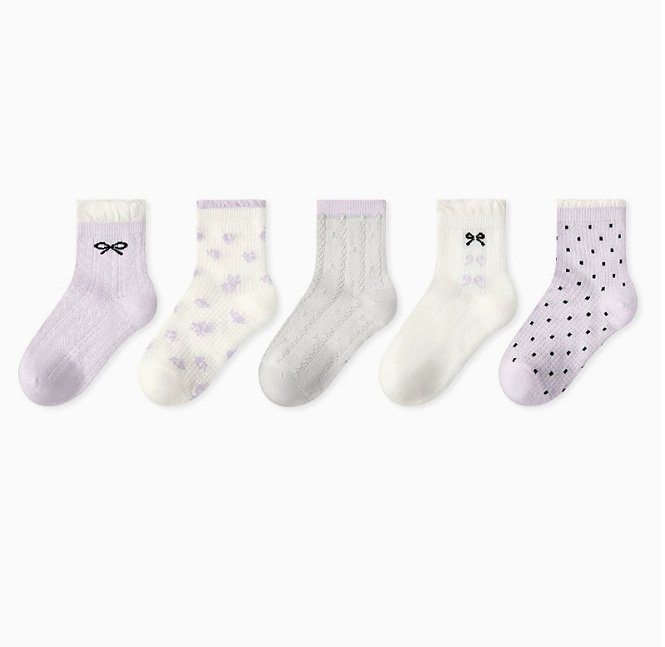 Miso - Korean Baby Fashion - #babywear - Purple Blue Socks Set - 2