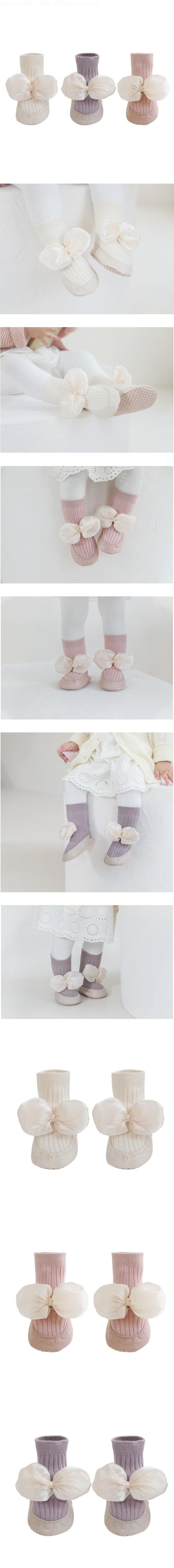Miso - Korean Baby Fashion - #onlinebabyshop - Sha Ribbon First-Step Shoes