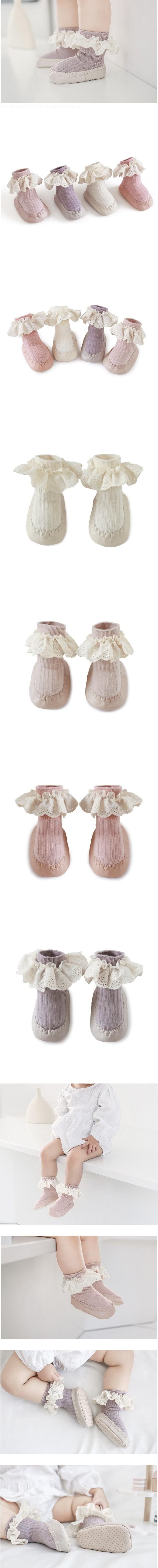 Miso - Korean Baby Fashion - #smilingbaby - Lace First-Step Shoes