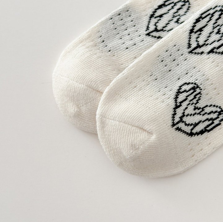 Miso - Korean Children Fashion - #Kfashion4kids - Heart Wave Half Tights Set - 9