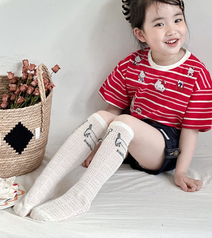 Miso - Korean Children Fashion - #kidzfashiontrend - Tiny Dot Stripe Half Tights Set - 4