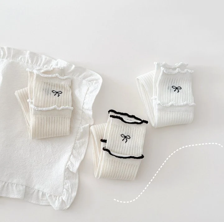 Miso - Korean Children Fashion - #Kfashion4kids - Double Frill Half Tights Set - 3